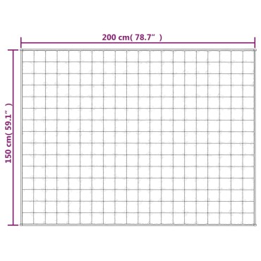 vidaXL Κουβέρτα Βαρύτητας Γκρι 150 x 200 εκ. 7 κ. Υφασμάτινη