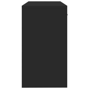vidaXL Γραφείο με Συρτάρι & Ντουλάπι Μαύρο 100x40x73cm Επεξεργ. Ξύλο 1 τεμ.