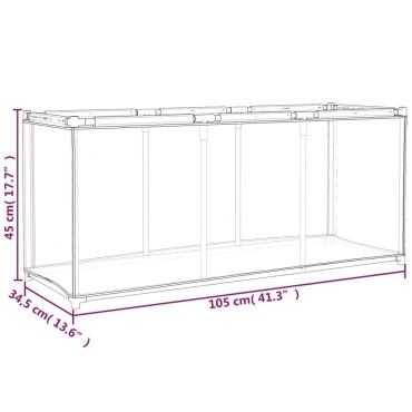 vidaXL Κουτί Αποθήκευσης Μαύρο 105x34,5x45cm Υφασμάτινο 1 τεμ.