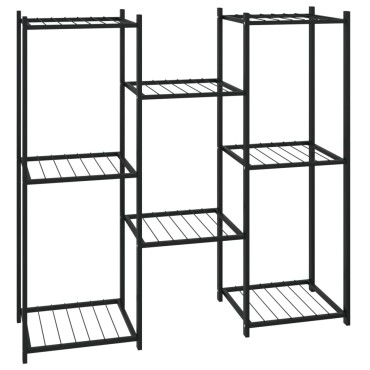 vidaXL Βάση Λουλουδιών Μαύρη 83 x 25 x 80 εκ. Σιδερένια