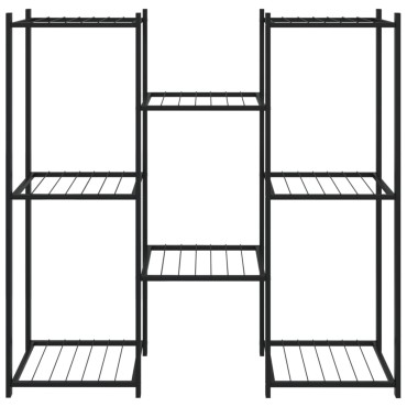 vidaXL Βάση Λουλουδιών Μαύρη 83 x 25 x 80 εκ. Σιδερένια