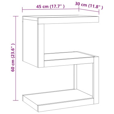 vidaXL Τραπεζάκι Βοηθητικό 45x30x60cm από Μασίφ Ξύλο Teak 1 τεμ.