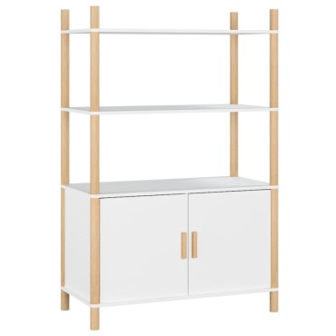 vidaXL Ραφιέρα Λευκή 80x40x121cm από Επεξεργασμένο Ξύλο 1 τεμ.