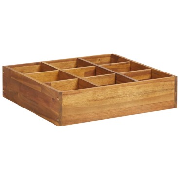 vidaXL Ζαρντινιέρα Βοτάνων Υπερυψωμένη 60x60x15 εκ. Μασίφ Ξύλο Ακακίας