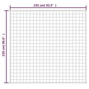vidaXL Κουβέρτα Βαρύτητας Γκρι 220 x 235 εκ. 11 κ. Υφασμάτινη