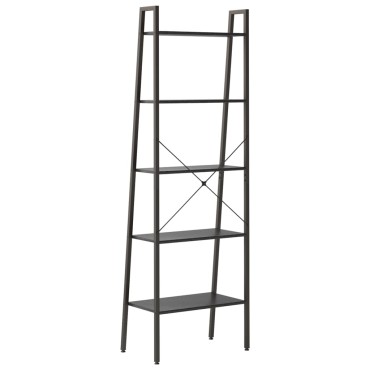 vidaXL Ραφιέρα Όρθια 5 Επιπέδων Μαύρη 56x35x174cm 1 τεμ.