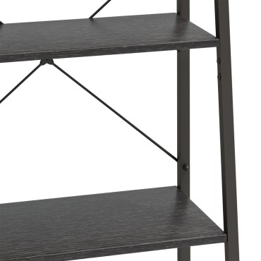 vidaXL Ραφιέρα Όρθια 5 Επιπέδων Μαύρη 56x35x174cm 1 τεμ.
