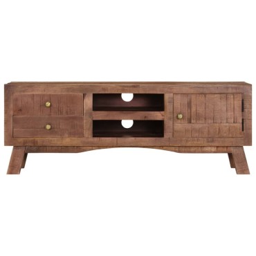 vidaXL Έπιπλο Τηλεόρασης 110x30x40cm από Ακατέργαστο Ξύλο Μάνγκο