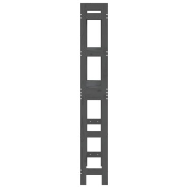 vidaXL Ραφιέρα Για Τουαλέτα Γκρι 63 x 26 x 171 εκ. Μασίφ Ξύλο Πεύκου