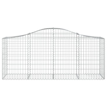 vidaXL Συρματοκιβώτια Τοξωτά 15 τεμ. 200x50x80/100 εκ. Γαλβαν. Ατσάλι