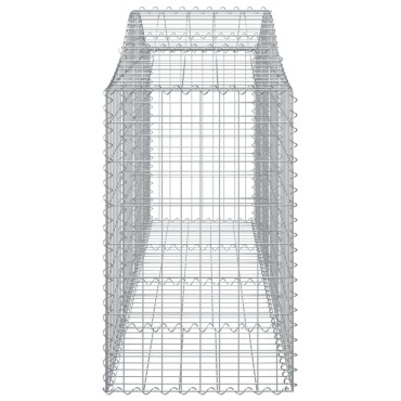 vidaXL Συρματοκιβώτια Τοξωτά 15 τεμ. 200x50x80/100 εκ. Γαλβαν. Ατσάλι