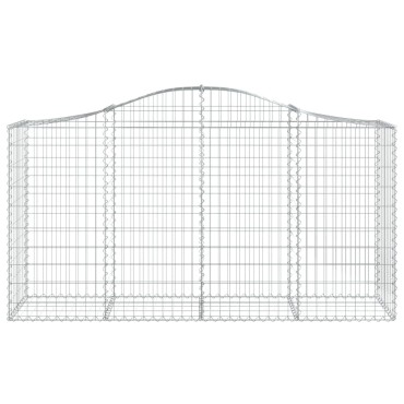 vidaXL Συρματοκιβώτια Τοξωτά 25 τεμ. 200x50x100/120 εκ. Γαλβαν. Ατσάλι