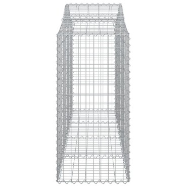 vidaXL Συρματοκιβώτια Τοξωτά 25 τεμ. 200x50x100/120 εκ. Γαλβαν. Ατσάλι
