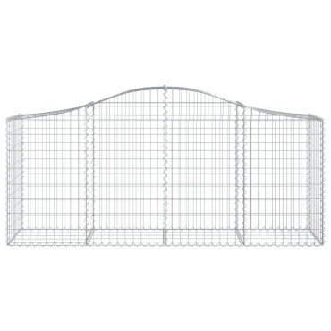 vidaXL Συρματοκιβώτια Τοξωτά 13 τεμ. 200x50x80/100 εκ. Γαλβαν. Ατσάλι