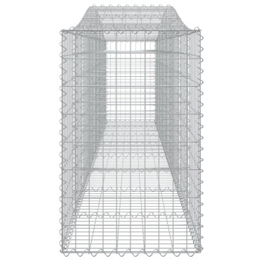 vidaXL Συρματοκιβώτια Τοξωτά 6 τεμ. 400x50x80/100 εκ. Γαλβαν. Ατσάλι