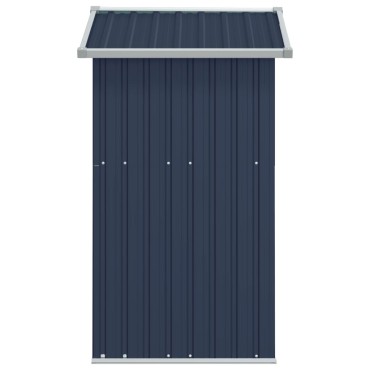 vidaXL Αποθήκη Κήπου Ανθρακί 126x97,5x177 εκ. Γαλβανισμένο Ατσάλι