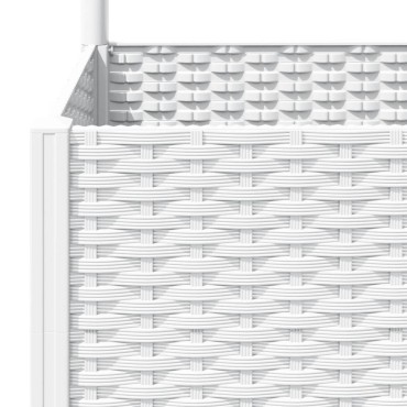 vidaXL Ζαρντινιέρα Κήπου με Καφασωτό Λευκή 120x40x136 εκ. Πολυπροπ.