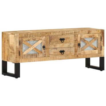 vidaXL Έπιπλο Τηλεόρασης 110x30x45cm από Ακατέργαστο Ξύλο Μάνγκο
