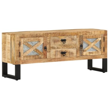vidaXL Έπιπλο Τηλεόρασης 110x30x45cm από Ακατέργαστο Ξύλο Μάνγκο