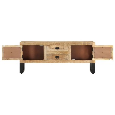 vidaXL Έπιπλο Τηλεόρασης 110x30x45cm από Ακατέργαστο Ξύλο Μάνγκο