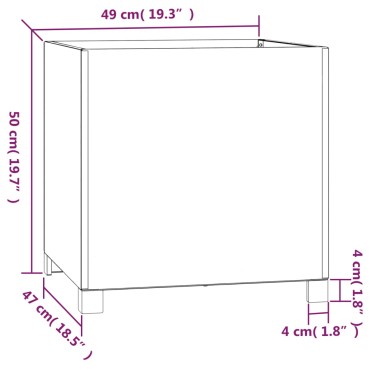 vidaXL Ζαρντινιέρες 2τεμ. Σκουρ. 49x47x50εκ Ατσάλι Σκληρυθέν στον Αέρα