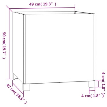 vidaXL Ζαρντινιέρες 2τεμ. Σκουρ. 49x47x50εκ Ατσάλι Σκληρυθέν στον Αέρα