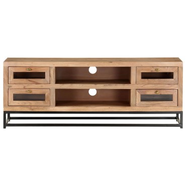 vidaXL Έπιπλο Τηλεόρασης 110x30x40cm από Μασίφ Ξύλο Ακακίας