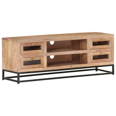 vidaXL Έπιπλο Τηλεόρασης 110x30x40cm από Μασίφ Ξύλο Ακακίας