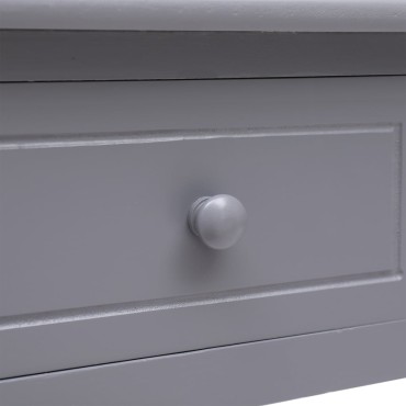 vidaXL Γραφείο Γκρι 108x45x76cm από Μασίφ Ξύλο Παυλώνιας 1 τεμ.
