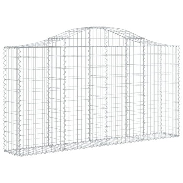 vidaXL Συρματοκιβώτια Τοξωτά 20 τεμ. 200x30x100/120 εκ. Γαλβαν. Ατσάλι