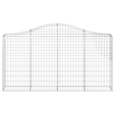 vidaXL Συρματοκιβώτια Τοξωτά 18 τεμ. 200x30x100/120 εκ. Γαλβαν. Ατσάλι