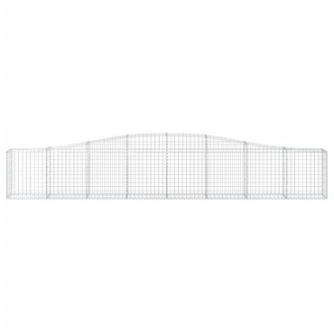 vidaXL Συρματοκιβώτια Τοξωτά 10 τεμ. 400x30x60/80 εκ. Γαλβαν. Ατσάλι