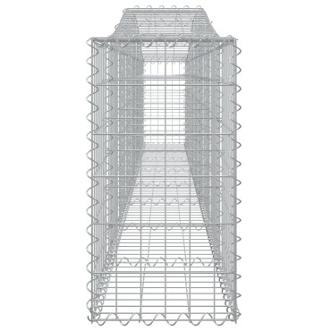 vidaXL Συρματοκιβώτια Τοξωτά 10 τεμ. 400x30x60/80 εκ. Γαλβαν. Ατσάλι