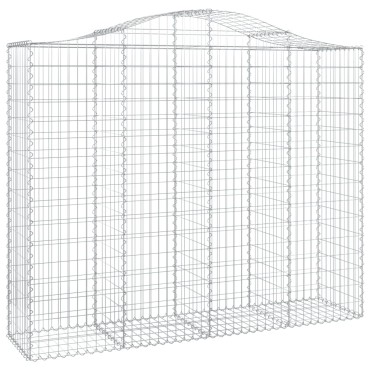 vidaXL Συρματοκιβώτια Τοξωτά 4 τεμ. 200x50x160/180 εκ. Γαλβαν. Ατσάλι