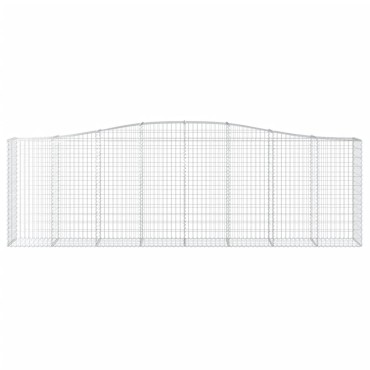 vidaXL Συρματοκιβώτια Τοξωτά 5 τεμ. 400x50x120/140 εκ. Γαλβαν. Ατσάλι