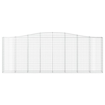vidaXL Συρματοκιβώτια Τοξωτά 3 τεμ. 400x30x140/160 εκ. Γαλβαν. Ατσάλι