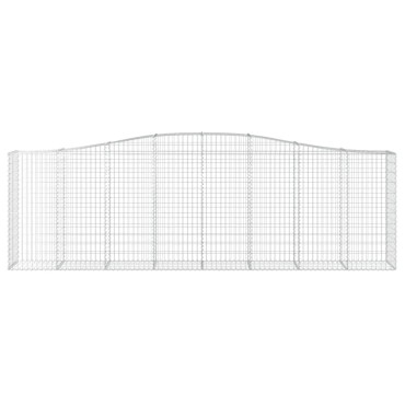 vidaXL Συρματοκιβώτια Τοξωτά 9 τεμ. 400x50x120/140 εκ. Γαλβαν. Ατσάλι