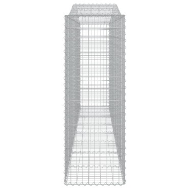 vidaXL Συρματοκιβώτια Τοξωτά 2 τεμ. 400x50x140/160 εκ. Γαλβαν. Ατσάλι