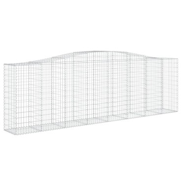 vidaXL Συρματοκιβώτια Τοξωτά 8 τεμ. 400x50x120/140 εκ. Γαλβαν. Ατσάλι