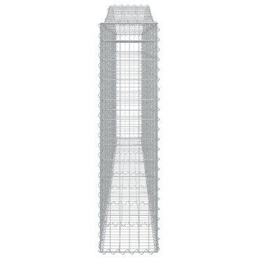 vidaXL Συρματοκιβώτια Τοξωτά 4 τεμ. 400x30x120/140 εκ. Γαλβαν. Ατσάλι