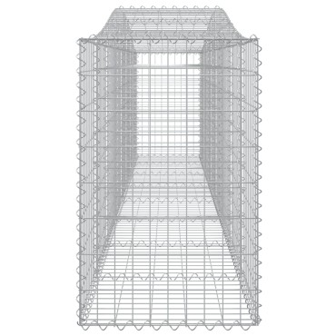 vidaXL Συρματοκιβώτια Τοξωτά 25 τεμ. 400x50x80/100 εκ. Γαλβαν. Ατσάλι