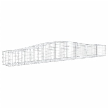 vidaXL Συρματοκιβώτια Τοξωτά 7 τεμ. 400x50x40/60 εκ. Γαλβαν. Ατσάλι