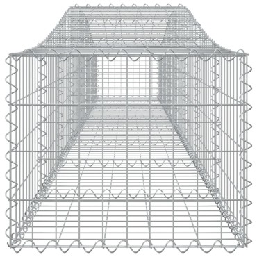 vidaXL Συρματοκιβώτια Τοξωτά 7 τεμ. 400x50x40/60 εκ. Γαλβαν. Ατσάλι
