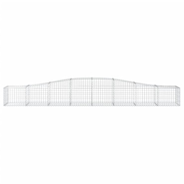 vidaXL Συρματοκιβώτια Τοξωτά 9 τεμ. 400x50x40/60 εκ. Γαλβαν. Ατσάλι
