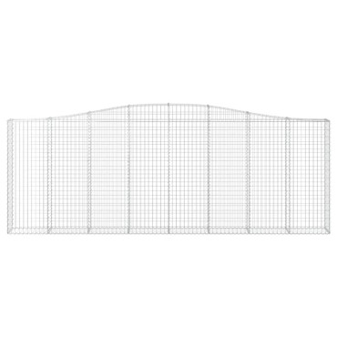 vidaXL Συρματοκιβώτια Τοξωτά 5 τεμ. 400x30x140/160 εκ. Γαλβαν. Ατσάλι
