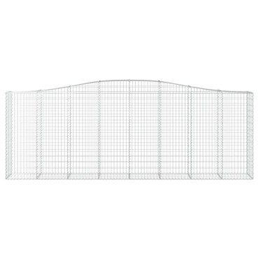 vidaXL Συρματοκιβώτια Τοξωτά 8 τεμ. 400x50x140/160 εκ. Γαλβαν. Ατσάλι