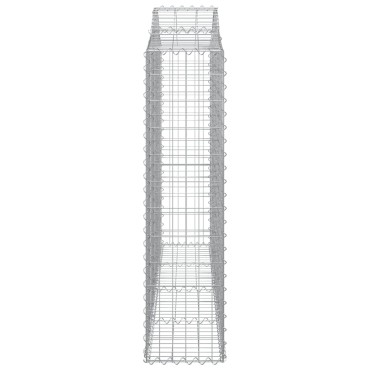 vidaXL Συρματοκιβώτια Τοξωτά 8 τεμ. 200x30x120/140 εκ. Γαλβαν. Ατσάλι
