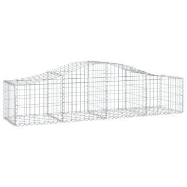 vidaXL Συρματοκιβώτια Τοξωτά 14 τεμ. 200x50x40/60 εκ. Γαλβαν. Ατσάλι