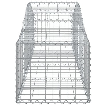 vidaXL Συρματοκιβώτια Τοξωτά 14 τεμ. 200x50x40/60 εκ. Γαλβαν. Ατσάλι