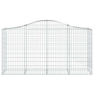 vidaXL Συρματοκιβώτια Τοξωτά 11 τεμ. 200x50x100/120 εκ. Γαλβαν. Ατσάλι